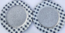 NEW set of 4 blue and white