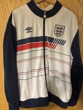 Umbro England Tracksuit Top XXL Mexico 1986 Retro Vintage Blue White Ultra Rare