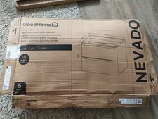 B&Q Goodhome Nevado Wall-mounted Basin, Matt Grey 800x600x455