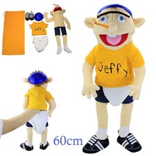 60cm Jeffy Hat Hand Puppet Jeffy Plush Cosplay Toy Game Stuffed Doll Kids Gifts