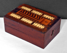 Antique Wooden Inlaid Folding