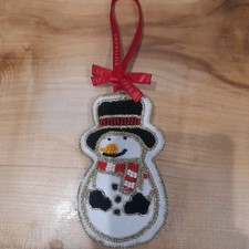 Tipperary Crystal - Tipperary Sparkling Snowman Hanging Christmas Decoration.