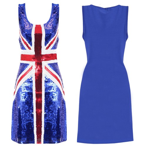 Ladies union jack sequin dress - jack,