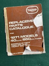 Triumph 1971 650 T120 R TR6 R C Replacement Parts Spares Catalogue Book Guide