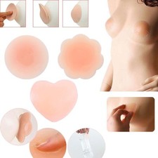 Silicone Nipple Cover Pasties Reusable Breast Bra petal Gel Pad Stick On UK 