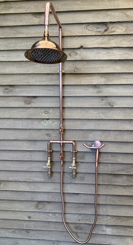 Bespoke handmade copper shower - handmade,