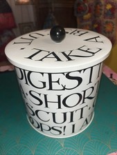 Emma Bridgewater Biscuit Barrel - large storage tin - black toast