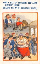 OLD HB ETC COMIC  POSTCARD  TRAIN CARRIAGE  GOOD PLUS VERY GOOD