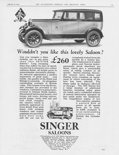 Singer motor cars - motor,