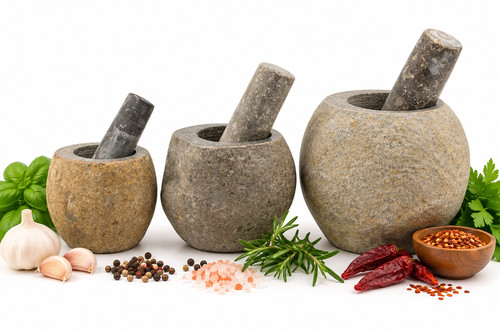 Natural riverstone pestle and - natural,