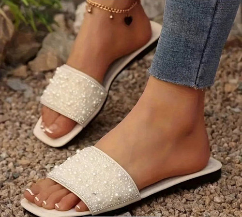 Women white slip - slip, on
