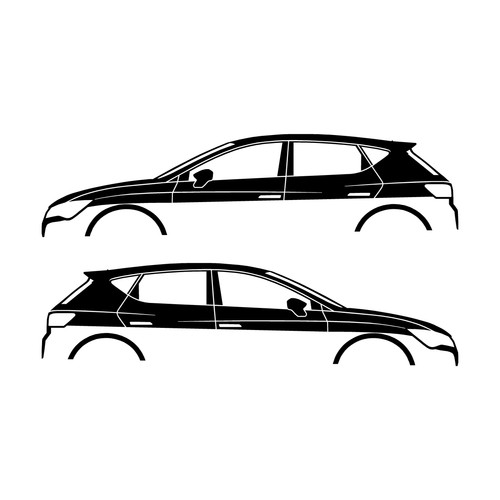 Set car decal stickers - car,