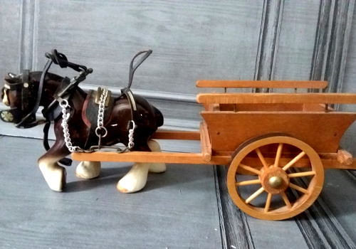 Vintage ceramic horse - vintage, rustic