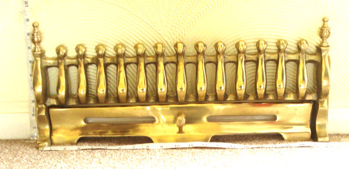 Vintage solid brass firegrate - vintage,