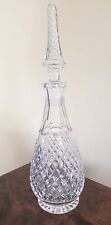 DECANTER WITH SPIRAL TWIST STOPPER CRYSTAL GLASS HOBNAIL CUT-808