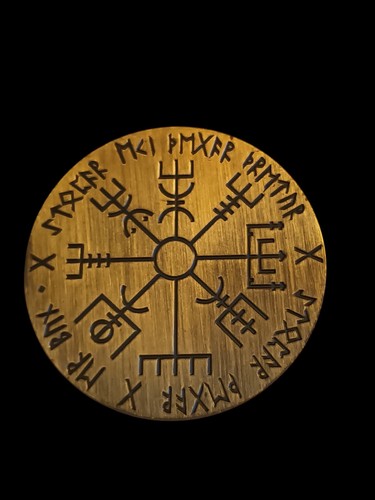Viking sun stone coin - stone, coin,