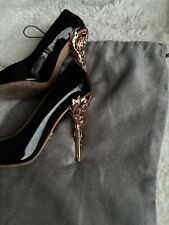 Ralph And Russo Black Patent Eden Heel Pumps 37
