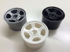 BLACK 5 Spoke Bearing Wheels V12  Hot Rod Banger Saloon Stock Car 1300 Kamtec 