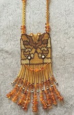 Vintage amber bead necklace absolutely unusual 