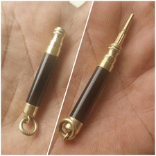 1874 vintage Pocket Watch Fob,Gold filled cross Vintage pencil,Pocketwatch fob