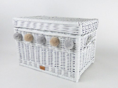 Wicker crate white laundry - wicker,