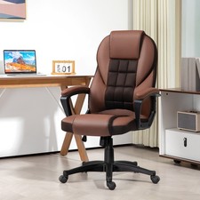 High Back Executive Office Chair PU Leather Desk Chair with Swivel Wheels