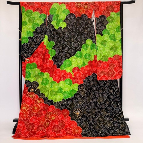 Furisode kimono genuine red - genuine,