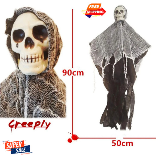Hanging skull skeleton - hanging, prop