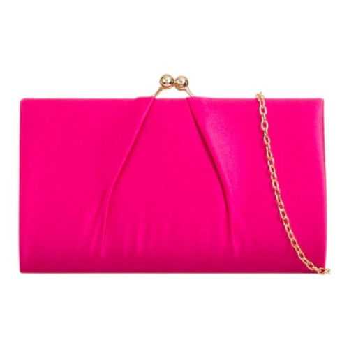 Ladies satin clutch bag - clutch, kiss