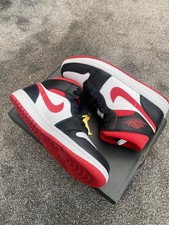 Nike Jordan 1 Mid white black red (2022) UK 6 BRAND NEW