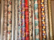 4m - 48m METRES CHRISTMAS WRAPPING PAPER PRESENT WRAP SANTA ASSORTED DESIGNS NEW