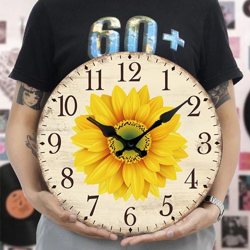 Sunflower clocks hanging wall - hanging,