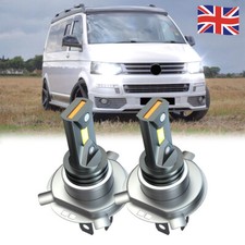 FOR VW T5.1 & T6 2x H4 LED Headlight Bulbs High/Low Beam Canbus Error Free White