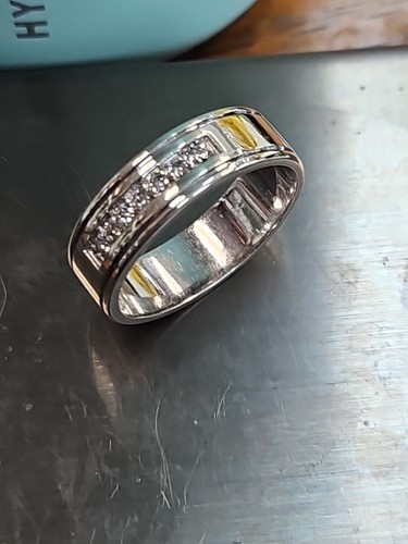 9ct white gold mens - gold,