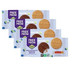 Free From Gluten Free Digestive Biscuits – Milk Chocolate or Plain x 4 Packs
