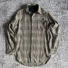 Vintage 60/70s Pendleton Western Wool Flannel Plaid Button Up Shirt- SMALL