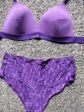 On That Ass Bra AND Knickers SET Purple Shorts Hipsters Size XL ..NEW..!!  16 18