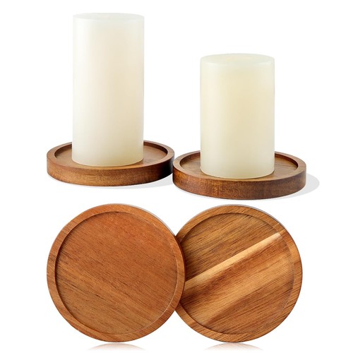 Pack wooden candle - 4-pack, holders