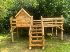 kids play house, wooden tree