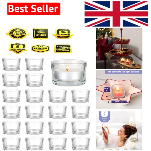 Clear glass tea light - glass,