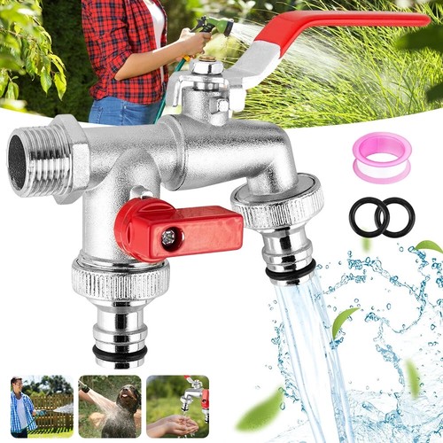 Double duo outlet garden tap - outlet,