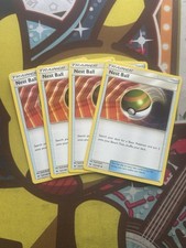 Pokemon Playset Of 4x Nest Ball 23/149 - Sun & Moon Base - Legal Standard