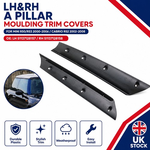 Black pillar trim pair - trim, for