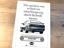 AUDI QUATTRO NORMAND LTD 1980s - FRAMEABLE WALL ART ORIGINAL CAR PRESS ADVERT