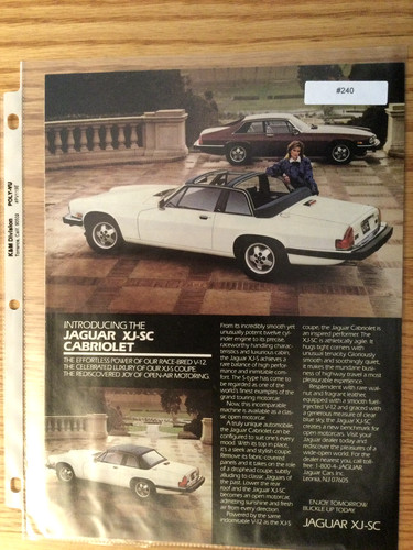 Jaguar 240 advertisement 1986 - jaguar#240,