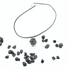 Crystal Chip Necklace, Gemstone Silver Plated Spiral Pendant Cage Jewellery Gift