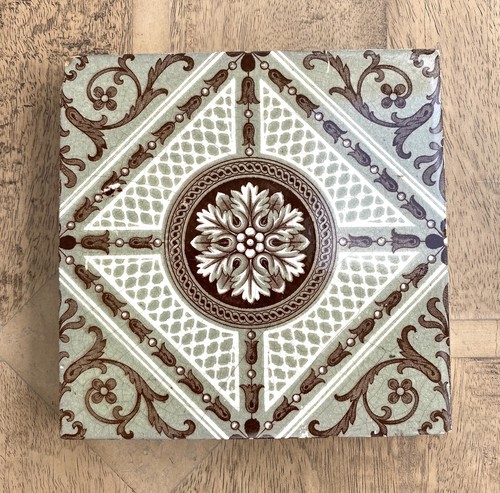 Antique tile 1800s - antique,