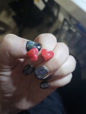 Polymer Clay Heart Earrings