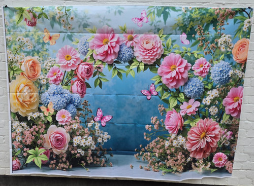 Floral archway backdrop - archway,