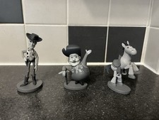 Toy Story 2 Black And White Figures Bundle Stinky Pete Woody And Bullseye